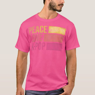Camiseta Retro K-Pop Para Mulheres Adolescentes Kpop E Paz