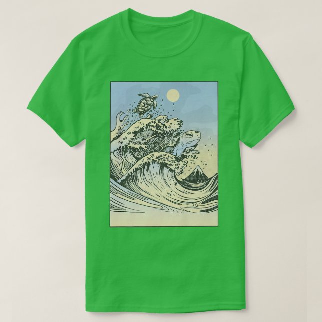 Camiseta Retro Kanagawa Excelente Wave Japão (Frente do Design)