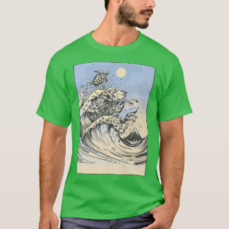 Camiseta Retro Kanagawa Excelente Wave Japão