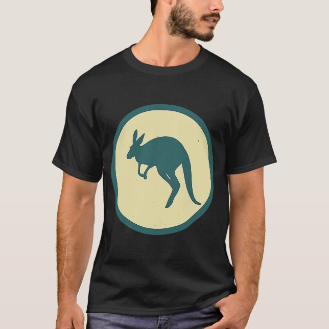 Camiseta Retro Kangaroo Vintage Animal Selvagem (Frente)