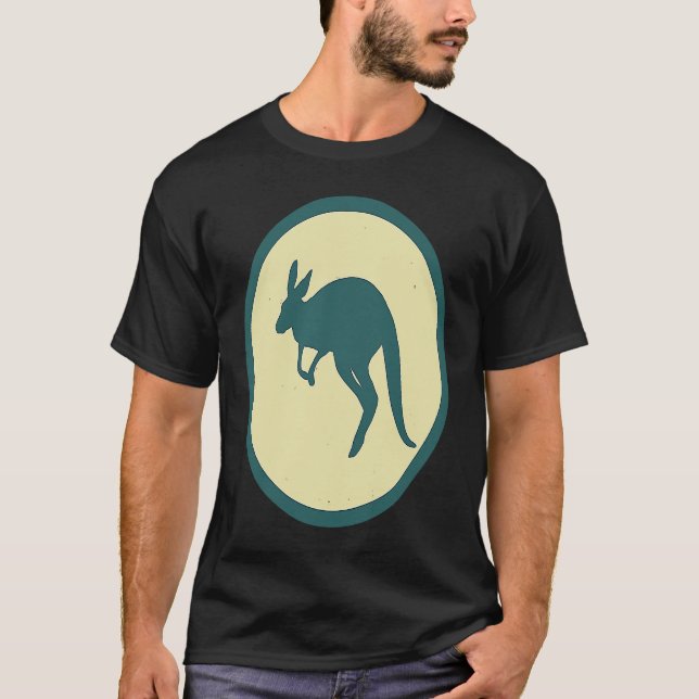 Camiseta Retro Kangaroo Vintage  Wild Animal (Frente)