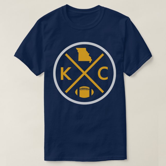 Camiseta Retro Kansas City Emblem Vintage KC (Frente do Design)