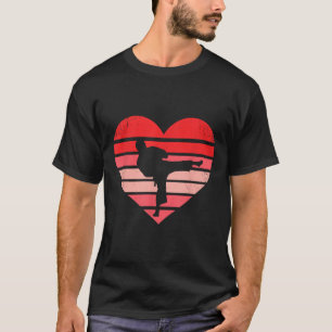 Camiseta Retro Karate Judo Heart Namorados Martial Art Boys