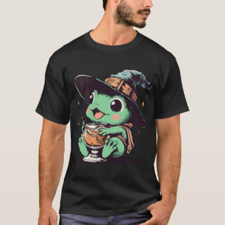 Camiseta Retro Kawaii Witchy Bebe Sapo Laranja Sumo T-Shir