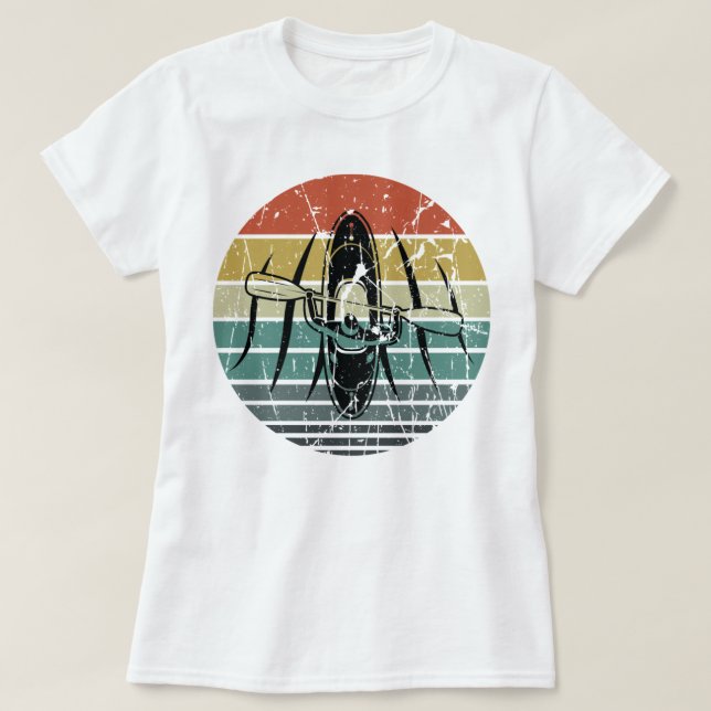 Camiseta Retro Kayak Canoe Lover Funny Kayaking Paddling Ka (Frente do Design)