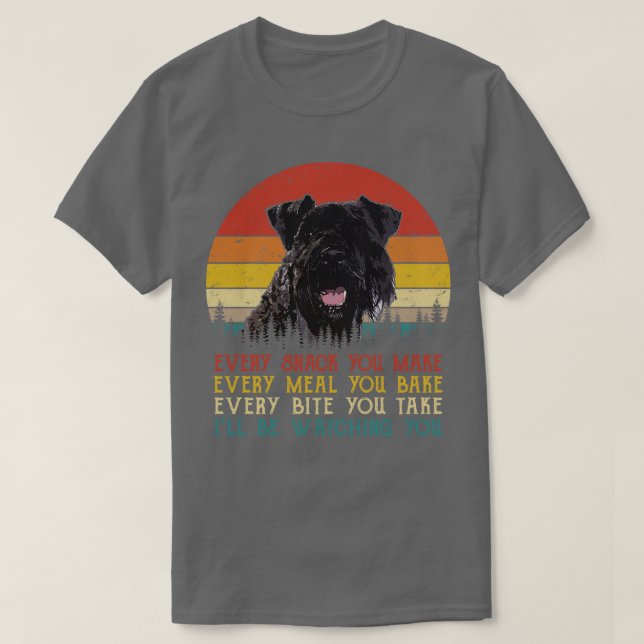 Camiseta Retro Kerry Blue Terrier Cada Snack Que Você Faz (Frente do Design)