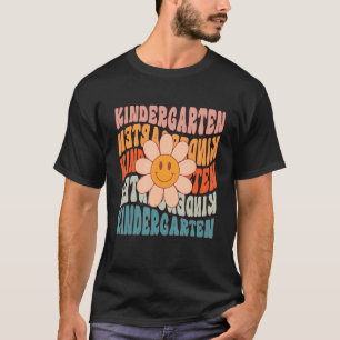 Camiseta Retro Kindergarten Teacher Daisy Colorful Kids Kin