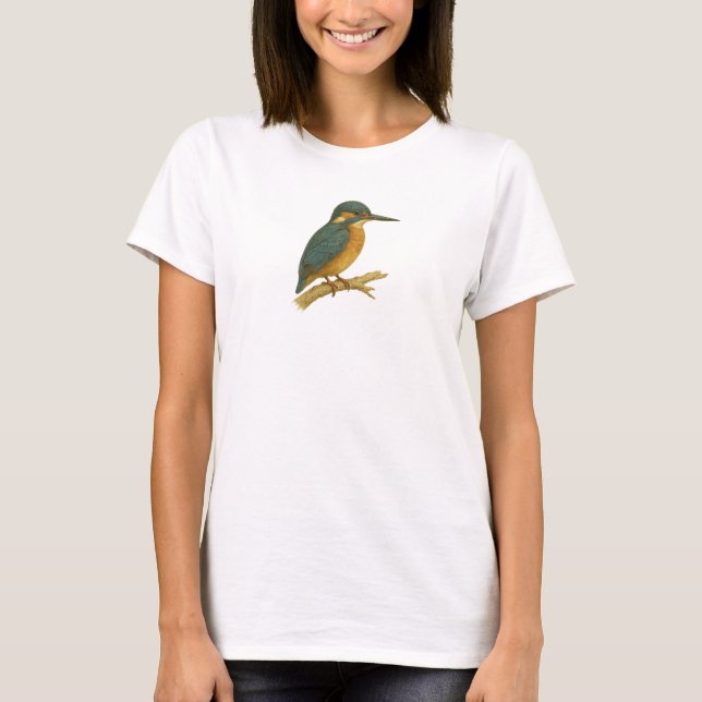 Camiseta Retro Kingfisher bird Vintage (Frente)