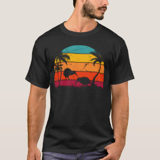 Camiseta Retro Kiwi Sunset Kiwi Nova Zelândia Kiwi