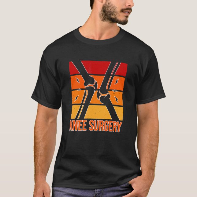 Camiseta Retro Knee Surgery Post Knee Replacement Recovery  (Frente)