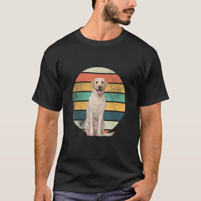 Camiseta Retro Labrador Retriever Cão Pai Mãe (Frente)