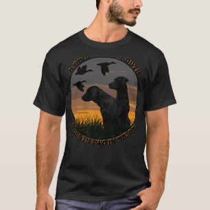 Camiseta Retro Labrador Retriever E Pássaro Caçador De Pato