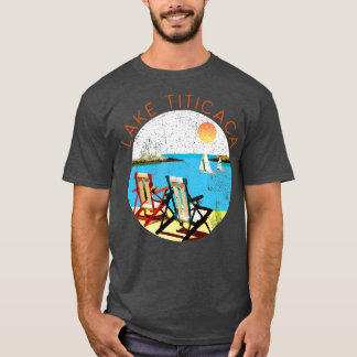 Camiseta Retro Lago Titicaca Souvenir Vintage Vacatio