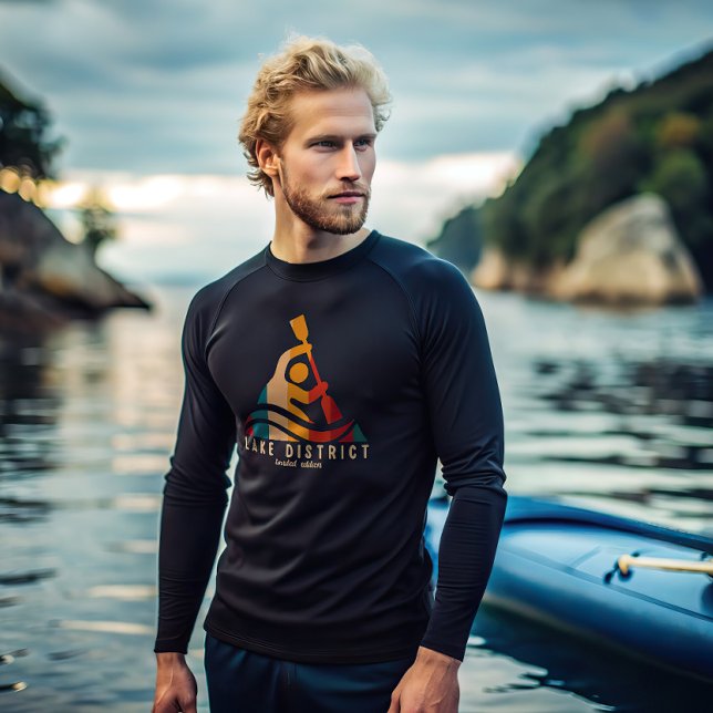 Camiseta Retro Lake District Kayaking (Criador carregado)