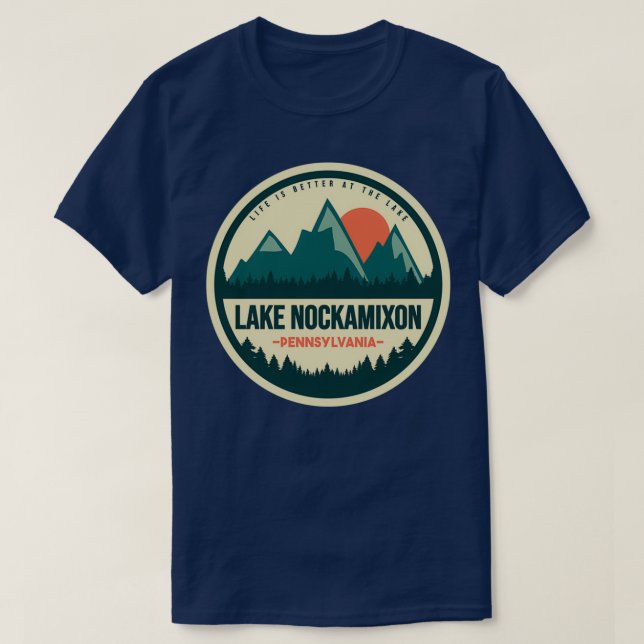 Camiseta Retro Lake Nockamixon Pennsylvania (Frente do Design)