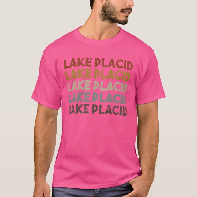 Camiseta Retro Lake Placid New York funny (Frente)