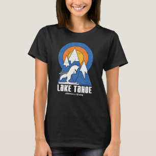 Camiseta Retro Lake Tahoe Ski White Fox Hoodie