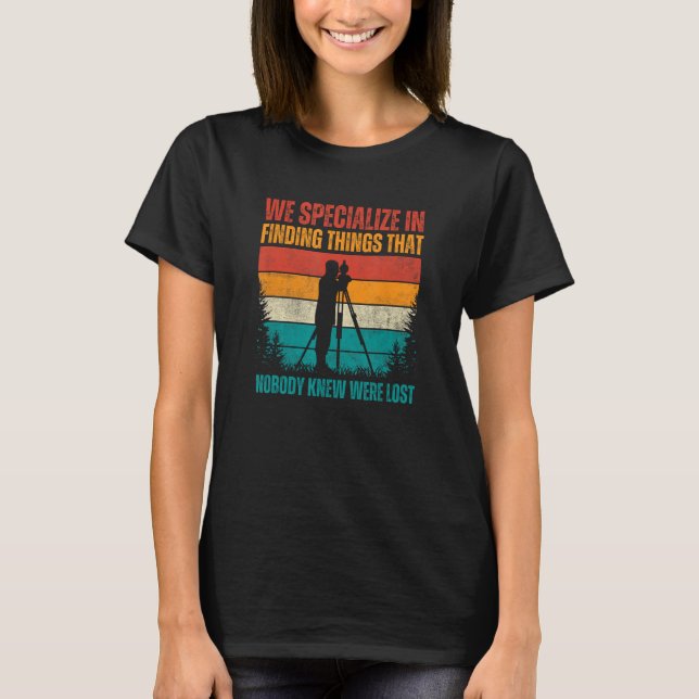 Camiseta Retro Land Surveyor Survey Land Examiner (Frente)