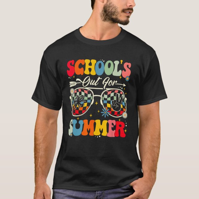 Camiseta Retro Last Day of School s Out For Summer Teacher  (Frente)
