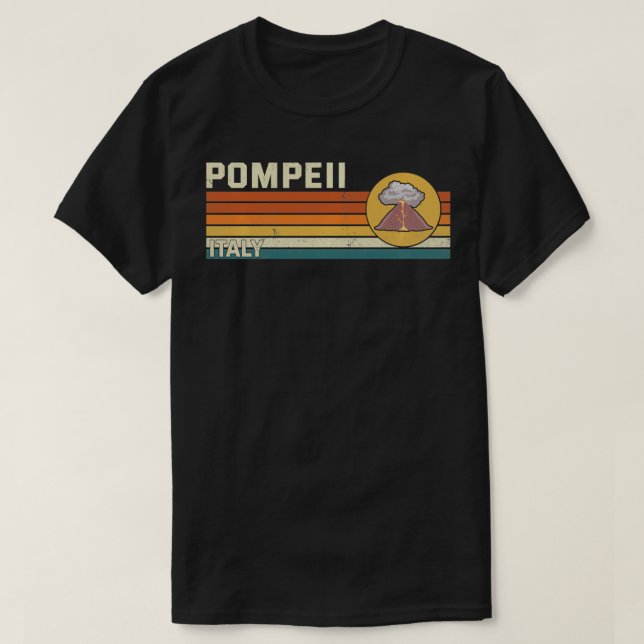 Camiseta Retro Lava Campeonato Pompeii Itália Parkour Livre (Frente do Design)