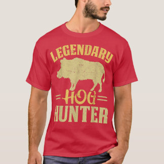 Camiseta Retro Legendary Hog Hunter Vintage Pig Hog Boar Hu