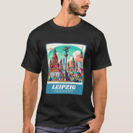 Camiseta Retro Leipzig Skyline