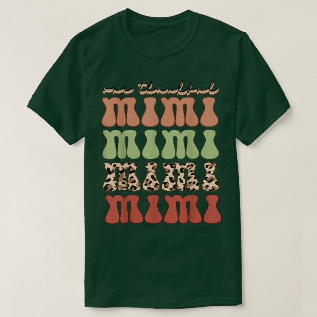 Camiseta Retro Leopard Mimi Fall Season Halloween Thankgate (Frente do Design)