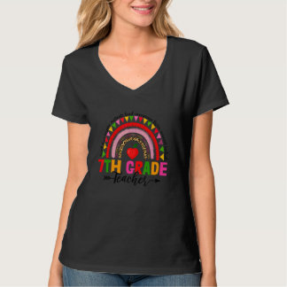 Camiseta Retro Leopardo Arco-íris Professor da 7ª Série de