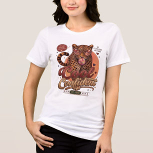 Camiseta Retro Leopardo Streetwear Confiante e Legal