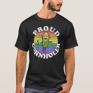 Camiseta Retro LGBT Proud Cornholer Cornhole