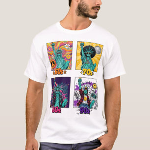 Camiseta Retro 'Liberdade Através das Décadas'