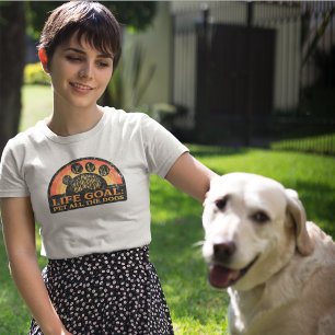Camiseta Retro Life Goal Pet Todos Os Cães Engraçados Cacho