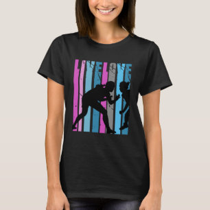 Camiseta Retro Live Love Luta Silhouter Cores de Silhueta V