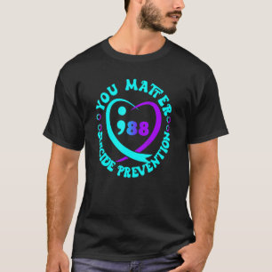 Camiseta Retrô-Lo Importar 988 Sensibilização Para A Preven