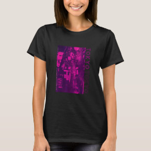 Camiseta Retro Lofi dos Anos 90 Tóquio Roupas de Rua Japone
