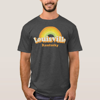 Camiseta Retro Louisville Kentucky KY Vintage 70s Rainbow