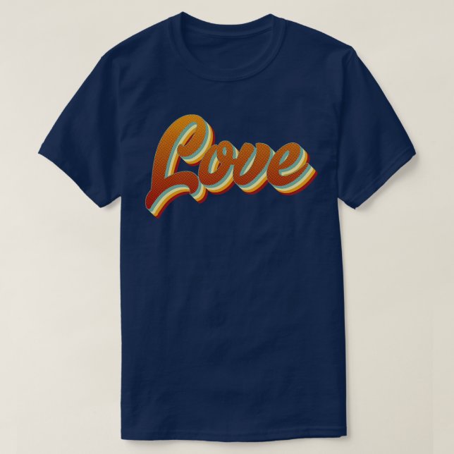 Camiseta Retro Love (Frente do Design)
