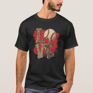 Camiseta Retro Love Baseball Leopard Chetaah Cheetah Patter