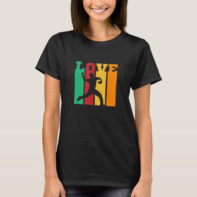 Camiseta Retro Love Baseball Pitcher Strike Baseball Pla (Frente)
