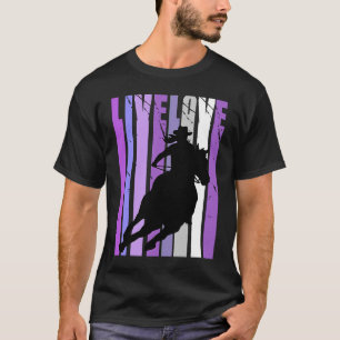 Camiseta Retro Love Rodeo Barrel Race Race Racer Women Co