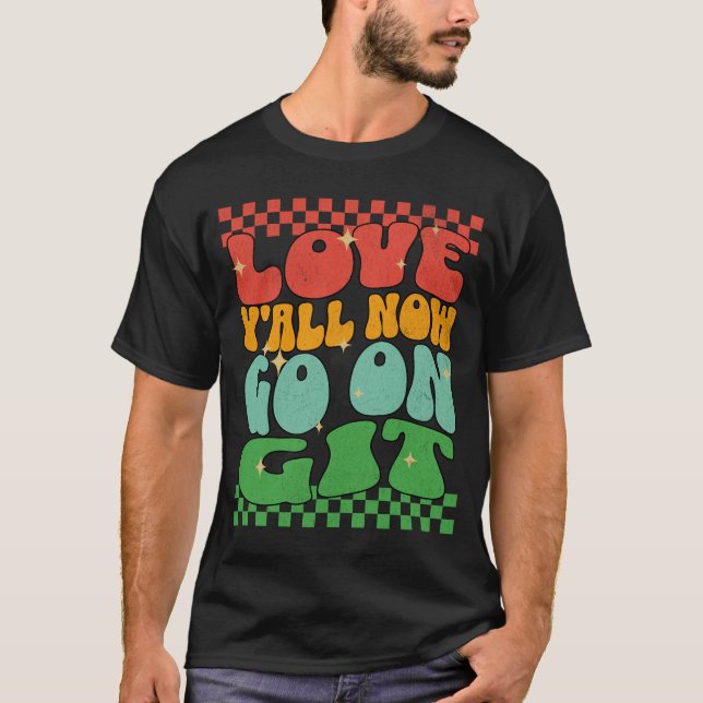 Camiseta Retro Love, Vamos, Git! Último dia da escola (Frente)