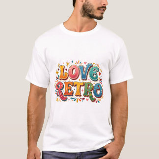 Camiseta Retro Love Vintage Heart & Groovy Estétic