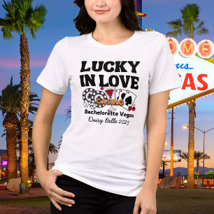 Camiseta Retro Lucky In Love Vegas Despedida de Solteira