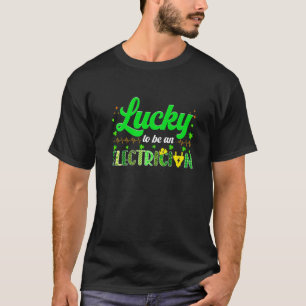 Camiseta Retro Lucky Para Ser Um Elétrico Shamrock Irish P