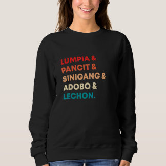 Camiseta Retro Lumpia Pancit Sinigang Adobo Lechon Filipino