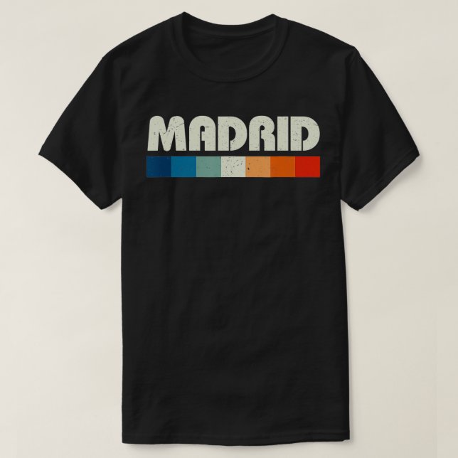Camiseta Retro Madrid Espanha Vintage (Frente do Design)