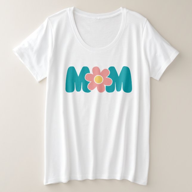 Camiseta Retro Mãe Flor (Frente do Design)