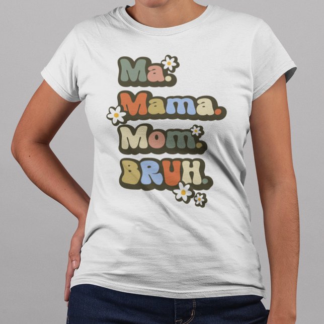Camiseta Retro Mãe Mãe Bruh (Criador carregado)