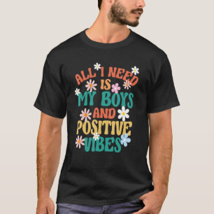 Camiseta Retro Mãe, Só Preciso Dos Meus Meninos E Víblias P