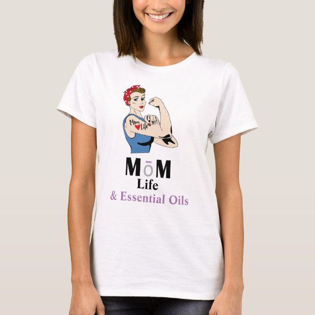 Camiseta Retro Mãe Vida e Óleos Essenciais (Frente)